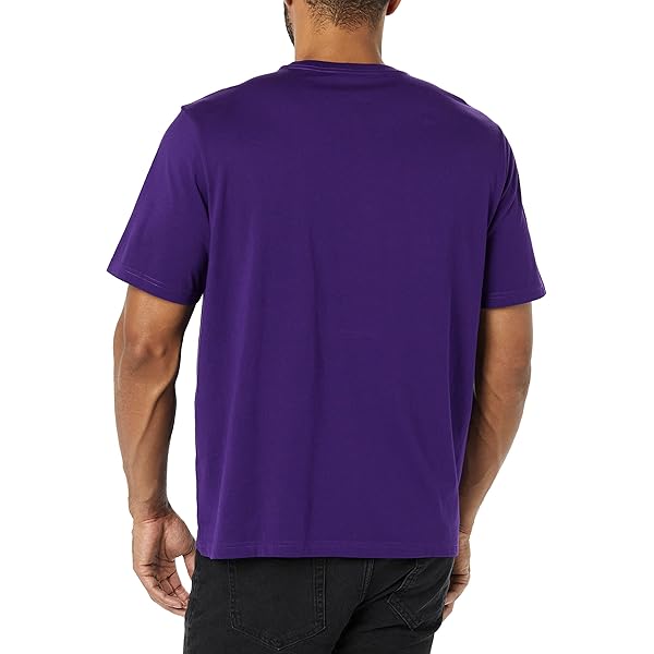 Men's Purple Crew Neck Pocket Short-Sleeve T-Shirt